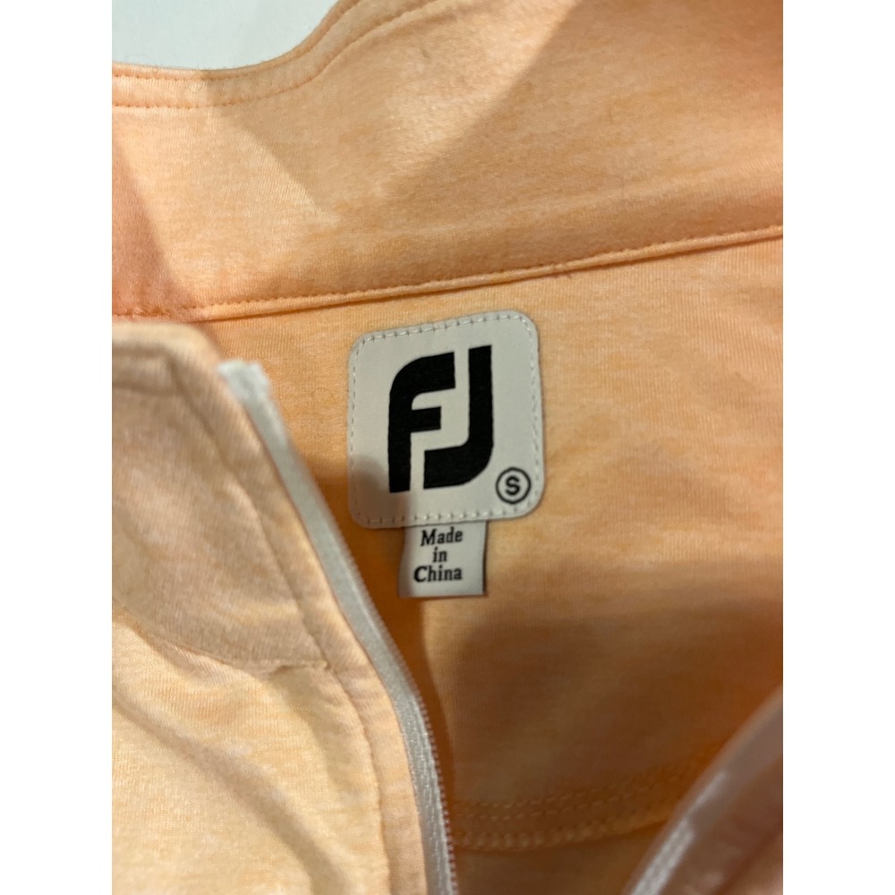FJ‎ FootJoy Womens Golf Athletic Jacket Top Orange Peach Size S - Picture 2 of 2